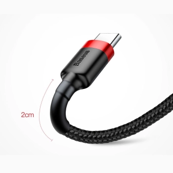  Wytrzymały nylonowy kabel przewód USB USB-C 2A 3M czarno-szary - zdj. dodatkowe 9