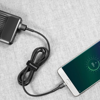  Wytrzymały nylonowy kabel przewód USB microUSB 2A 3M czarno-szary - zdj. dodatkowe 6