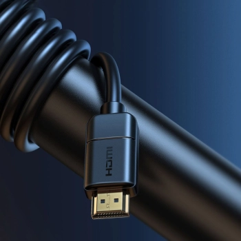  Kabel przewód HDMI 2.0 4K 60 Hz 3D HDR 18 Gbps 1 m czarny - zdj. dodatkowe 10