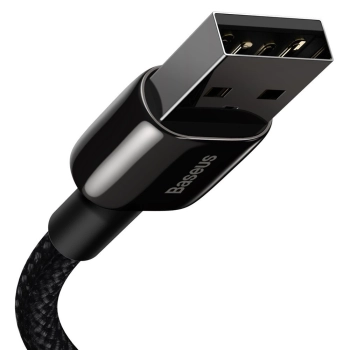  Mocny przewód kabel w oplocie USB Iphone Lightning 2.4 A 2 m czarny - zdj. dodatkowe 8