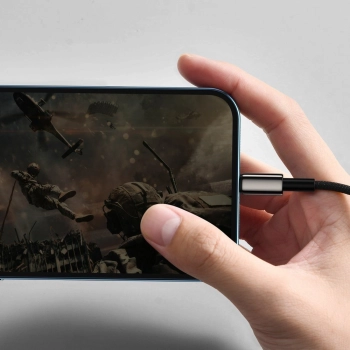  Kabel przewód 3w1 USB USB-C Iphone Lightning microUSB 3.5 A 1.5 m czarny - zdj. dodatkowe 9