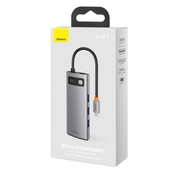  Wielofunkcyjny HUB 6w1 USB USB-C PD HDMI 3x USB 3.2 RJ45 Szary - zdj. dodatkowe 4