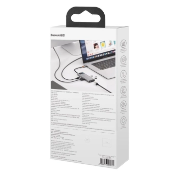  Wielofunkcyjny HUB 6w1 USB USB-C PD HDMI 3x USB 3.2 RJ45 Szary - zdj. dodatkowe 5