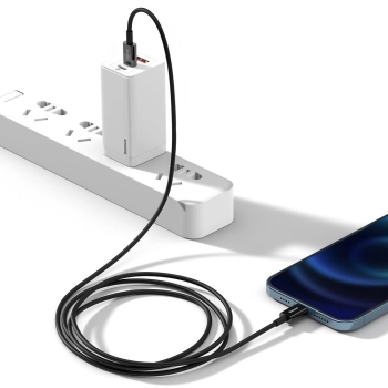 Superior kabel przewód USB-C Iphone Lightning do szybkiego ładowania 20W 1m czarny - zdj. dodatkowe 10