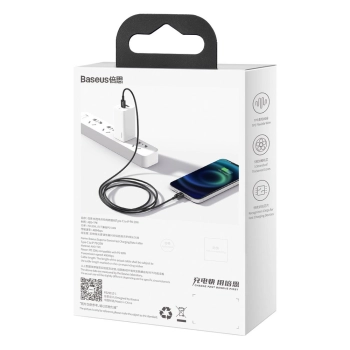  Superior kabel przewód USB-C Iphone Lightning do szybkiego ładowania 20W 1m czarny - zdj. dodatkowe 5