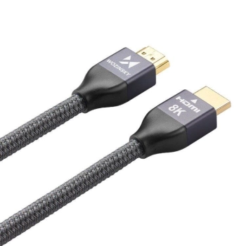  Kabel przewód HDMI 2.1 8K 60 Hz 48 Gbps 4K 120 Hz 2K 144 Hz 5 m srebrny - zdj. dodatkowe 6