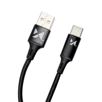  Mocny kabel przewód w oplocie USB USB-C 2.4A 2m czarny - zdj. dodatkowe 2