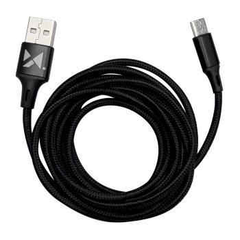  Mocny kabel przewód w oplocie USB USB-C 2.4A 2m czarny - zdj. dodatkowe 5