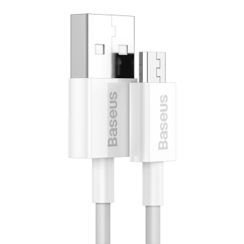  Superior kabel przewód USB microUSB do szybkiego ładowania 2A 1m biały - zdj. dodatkowe 1