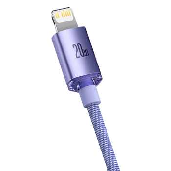  Kabel przewód do szybkiego ładowania i transferu danych USB-C Iphone Lightning 20W 1.2m fioletowy - zdj. dodatkowe 2