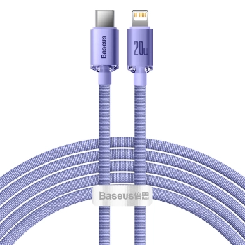 Kabel przewód do szybkiego ładowania i transferu danych USB-C Iphone Lightning 20W 2m fioletowy