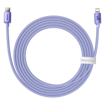  Kabel przewód do szybkiego ładowania i transferu danych USB-C Iphone Lightning 20W 2m fioletowy - zdj. dodatkowe 3