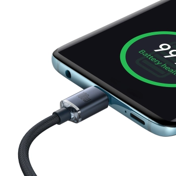  Kabel przewód do szybkiego ładowania i transferu danych USB-C USB-C 100W 1.2m czarny - zdj. dodatkowe 3