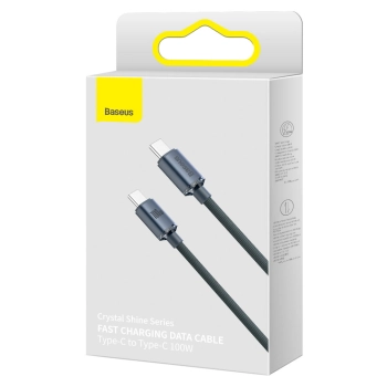  Kabel przewód do szybkiego ładowania i transferu danych USB-C USB-C 100W 1.2m czarny - zdj. dodatkowe 4