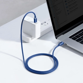  Kabel przewód do szybkiego ładowania i transferu danych USB-C USB-C 100W 1.2m niebieski - zdj. dodatkowe 9