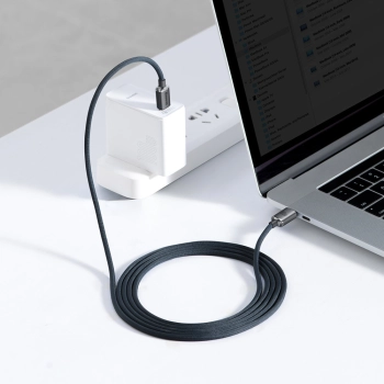  Kabel przewód do szybkiego ładowania i transferu danych USB-C USB-C 100W 2m czarny - zdj. dodatkowe 9