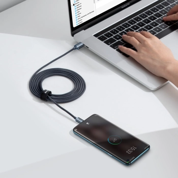  Kabel przewód do szybkiego ładowania i transferu danych USB-C USB-C 100W 2m czarny - zdj. dodatkowe 8