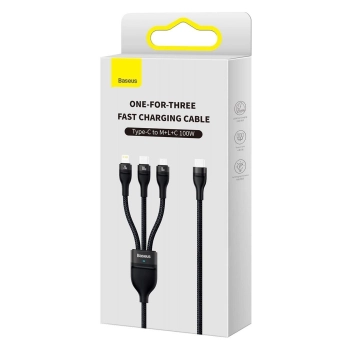 Flash Series II kabel USB-C Iphone Lightning microUSB 100W 1.5m czarny - zdj. dodatkowe 4