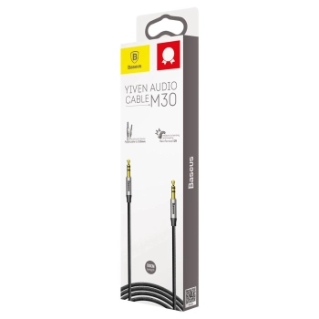  Yiven M30 przewód kabel audio stereo AUX 3.5 mm męski mini jack 1m srebrno-czarny - zdj. dodatkowe 4