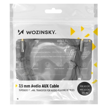  Uniwersalny kabel przewód mini jack AUX 2m czarny - zdj. dodatkowe 5