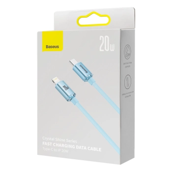  Kabel przewód USB-C Iphone Lightning szybkie ładowanie 20W 1.2m niebieski - zdj. dodatkowe 4