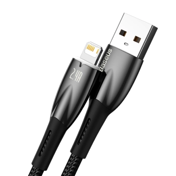  Glimmer Series kabel USB-A Iphone Lightning 480Mb-s 2.4A 2m czarny - zdj. dodatkowe 1