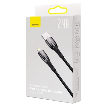  Glimmer Series kabel USB-A Iphone Lightning 480Mb-s 2.4A 2m czarny - zdj. dodatkowe 4