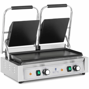  Grill kontaktowy elektryczny gładki podwójny 48 x 23 cm 3600 W - zdj. dodatkowe 1