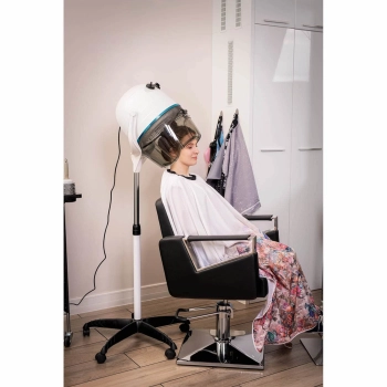  Suszarka do włosów hełmowa fryzjerska stojąca na kółkach 1100 W biała - zdj. dodatkowe 3