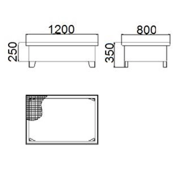  Wanna wychwytowa metalowa na 2 beczki 200L 120x80cm - zdj. dodatkowe 4