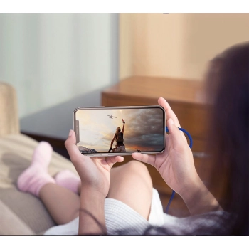  Kabel przewód w materiałowym oplocie USB - iPhone Lightning 1.8m - czarny - zdj. dodatkowe 9