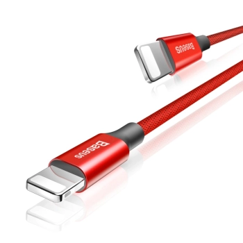  Kabel przewód w materiałowym oplocie USB - iPhone Lightning 1.8m - czerwony - zdj. dodatkowe 5