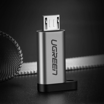  Adapter przejściówka z USB-C na micro USB - szary - zdj. dodatkowe 8