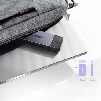  Czytnik kart pamięci SD / micro SD / CF / MS wtyczka USB 3.0 - szary - zdj. dodatkowe 10