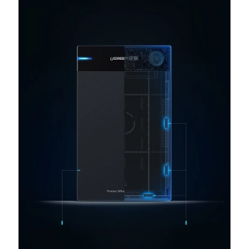  Kieszeń obudowa na dysk HDD SATA 3.5'' USB 3.0 - czarny - zdj. dodatkowe 3