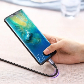  Kabel przewód USB-C - USB-C Power Delivery Quick Charge 1m - szary - zdj. dodatkowe 6