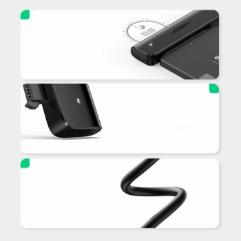  Adapter przejściówka dysku HDD SSD 2.5'' SATA III 3.0 na USB-C - czarny - zdj. dodatkowe 4