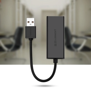  Zewnętrzna karta sieciowa LAN RJ45 - USB 2.0 100 Mbps - czarny - zdj. dodatkowe 4