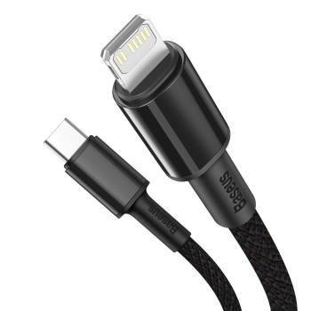  Kabel przewód do iPhone USB-C - Lightning szybkie ładowanie 20W 1m - czarny - zdj. dodatkowe 2