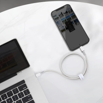  Kabel przewód do iPhone USB-C - Lightning szybkie ładowanie 20W 2m - biały - zdj. dodatkowe 7