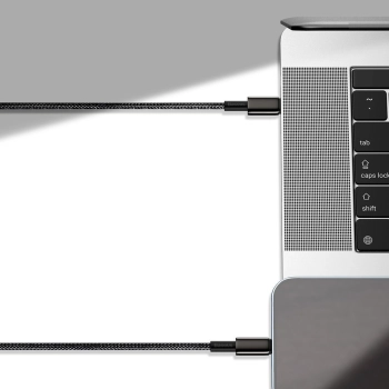  Kabel przewód do iPhone USB-C - Lightning szybkie ładowanie 20W 2m - cały czarny - zdj. dodatkowe 7