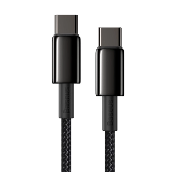  Kabel przewód USB-C - USB-C szybkie ładowanie 100W 2m - cały czarny - zdj. dodatkowe 7