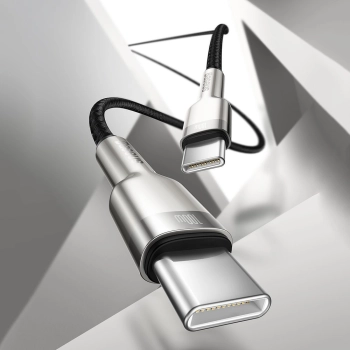  Przewód kabel USB-C - USB-C Cafule Metal Data Power Delivery 100W 2m - czarny - zdj. dodatkowe 10