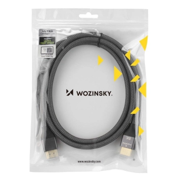  Mocny wytrzymały kabel HDMI 2.1 8K / 4K / 2K w oplocie 2m - srebrny - zdj. dodatkowe 5