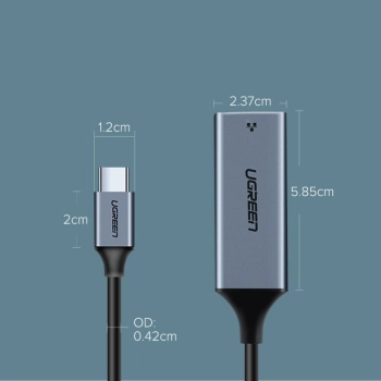  Zewnętrzna karta sieciowa LAN RJ45 - USB-C 1 Gigabit Ethernet - szary - zdj. dodatkowe 9