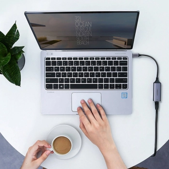  Zewnętrzna karta sieciowa LAN RJ45 - USB-C 1 Gigabit Ethernet - szary - zdj. dodatkowe 10