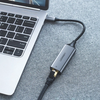  Zewnętrzna karta sieciowa LAN RJ45 - USB-C 1 Gigabit Ethernet - szary - zdj. dodatkowe 1