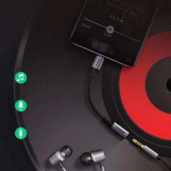  Przejściówka do słuchawek USB-C na 3.5mm Mini Jack 10cm - czarny - zdj. dodatkowe 7