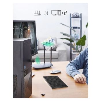  Zewnętrzna karta sieciowa USB - WiFi 2.4GHz / 5GHz 11ac AC650 - czarny - zdj. dodatkowe 10