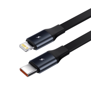  Ładowarka samochodowa 2w1 USB-C + iPhone Lightning zwijany przewód 75cm 30W - czarny - zdj. dodatkowe 6